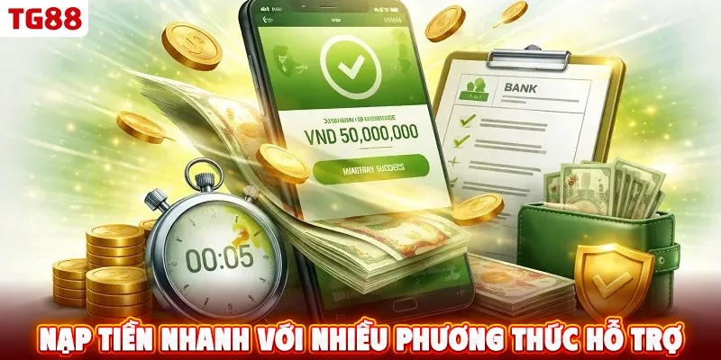 Nạp tiền nhanh với nhiều phương thức hỗ trợ